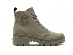 Palladium Pallabase Twill Bot Kadın Yeşil | 48201GCDY