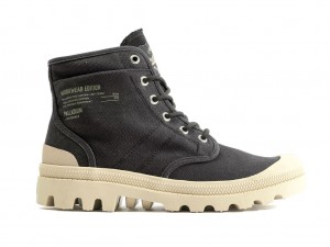 Palladium Pallabrousse Workwear Bot Kadın Siyah | 64295ZGBQ