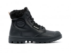 Palladium Pampa Hi Snow Warm Bot Kadın Siyah | 42873ZXGR