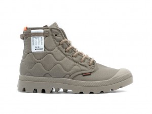 Palladium Pampa Re-quilted Bot Kadın Zeytin Yeşili | 27361OQYA