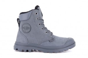 Palladium Pampa Sport Cuff Wps Bot Kadın Koyu Gri | 42710MNUJ