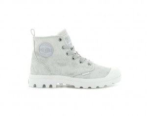 Palladium Pampa Zip Desertwash Bot Kadın Beyaz | 05723VXMP