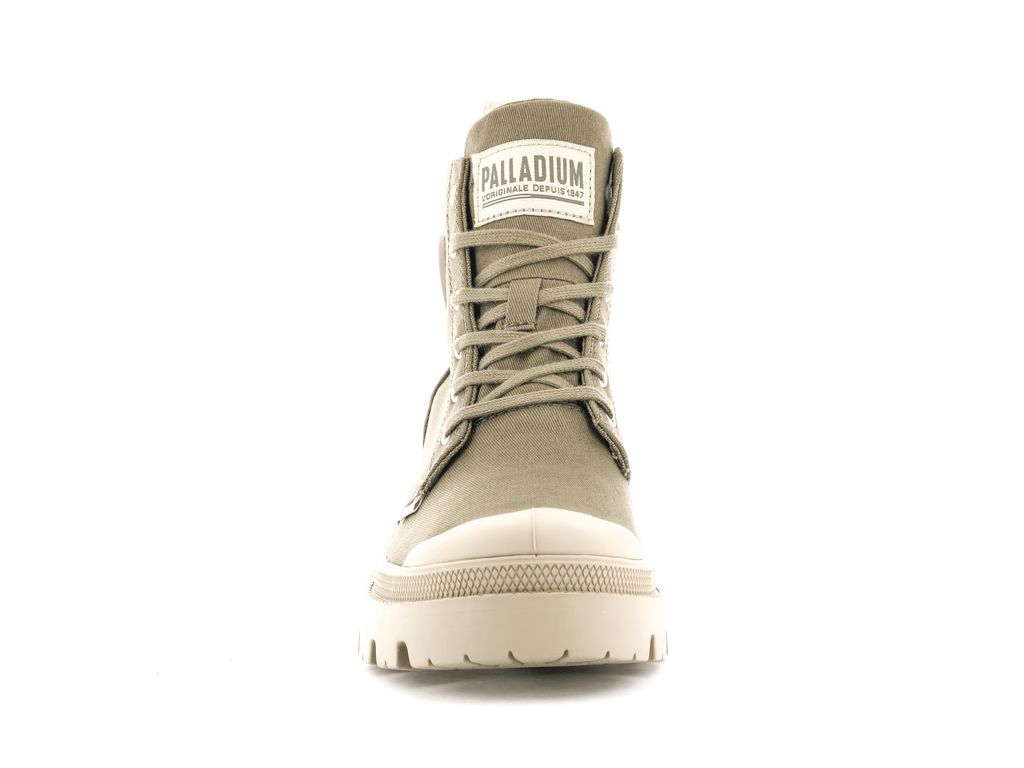 Palladium Pallabase Twill Bot Kadın Butternut | 46907HAIX