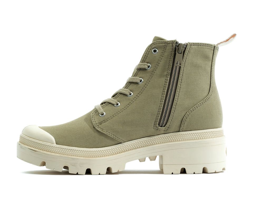 Palladium Pallabase Twill Bot Kadın Dune | 47608LVZY