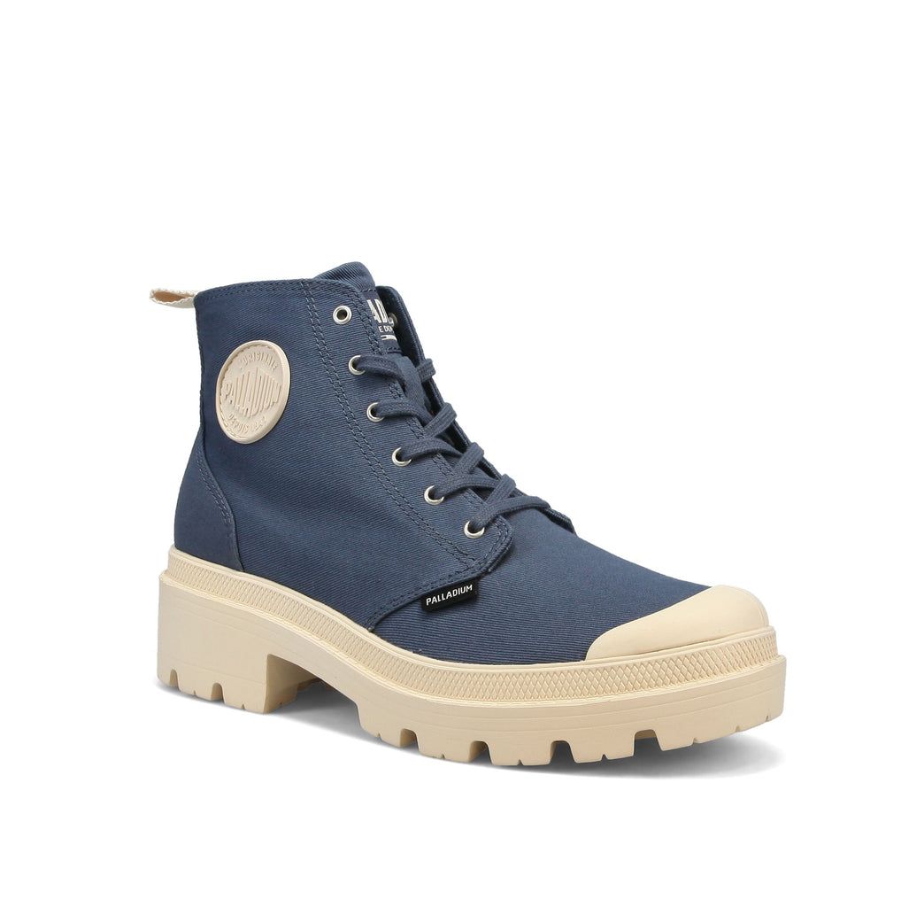 Palladium Pallabase Twill Bot Kadın Indigo | 43529VCPH