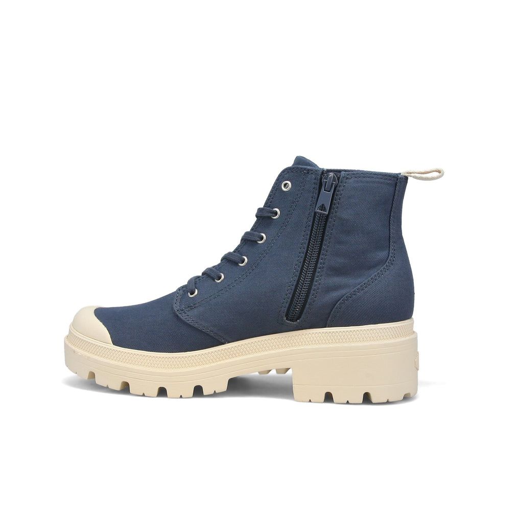 Palladium Pallabase Twill Bot Kadın Indigo | 43529VCPH