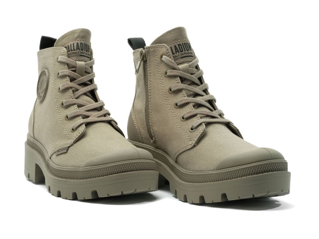 Palladium Pallabase Twill Bot Kadın Yeşil | 48201GCDY