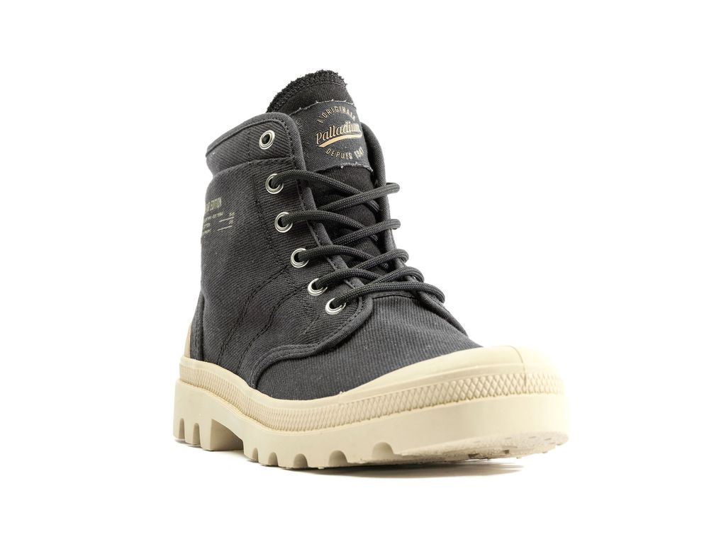 Palladium Pallabrousse Workwear Bot Kadın Siyah | 64295ZGBQ