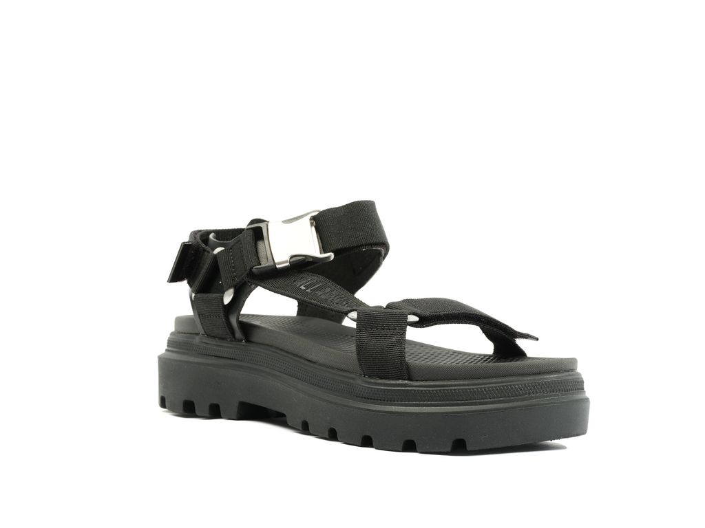 Palladium Pallacruise Strap Sandalet Kadın Siyah Siyah | 60172RWPO