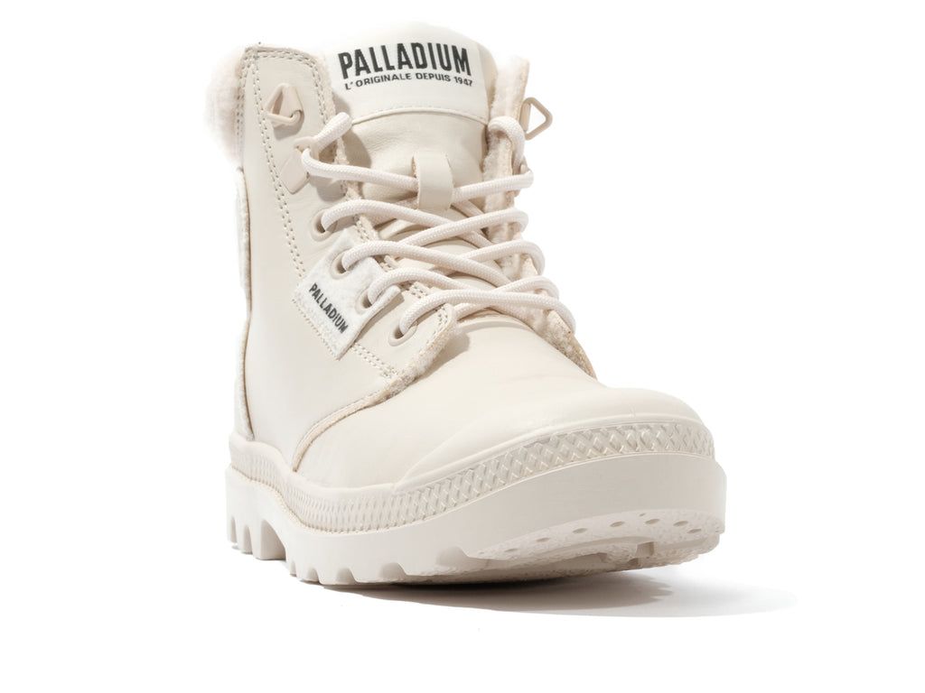 Palladium Pampa Hi Snow Warm Bot Kadın Almond Milk | 28694UHCE