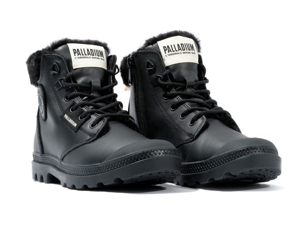 Palladium Pampa Hi Snow Warm Bot Kadın Siyah | 42873ZXGR