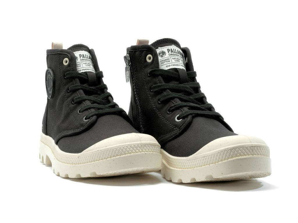 Palladium Pampa Hi Zip Organic Bot Erkek Siyah | 37289XUHZ