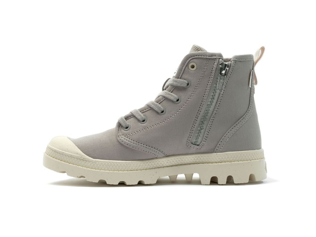 Palladium Pampa Hi Zip Organic Bot Erkek Gri | 04376LSAO