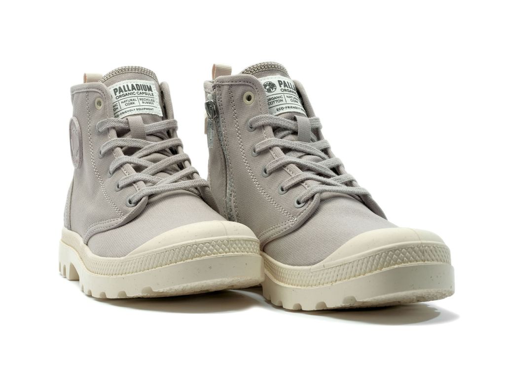 Palladium Pampa Hi Zip Organic Bot Erkek Gri | 04376LSAO