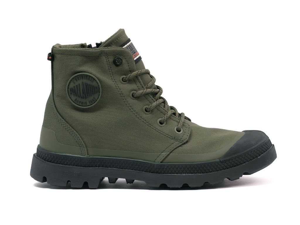 Palladium Pampa Rcyl Lt+wp+zip Bot Kadın Zeytin Yeşili | 25490NEJT