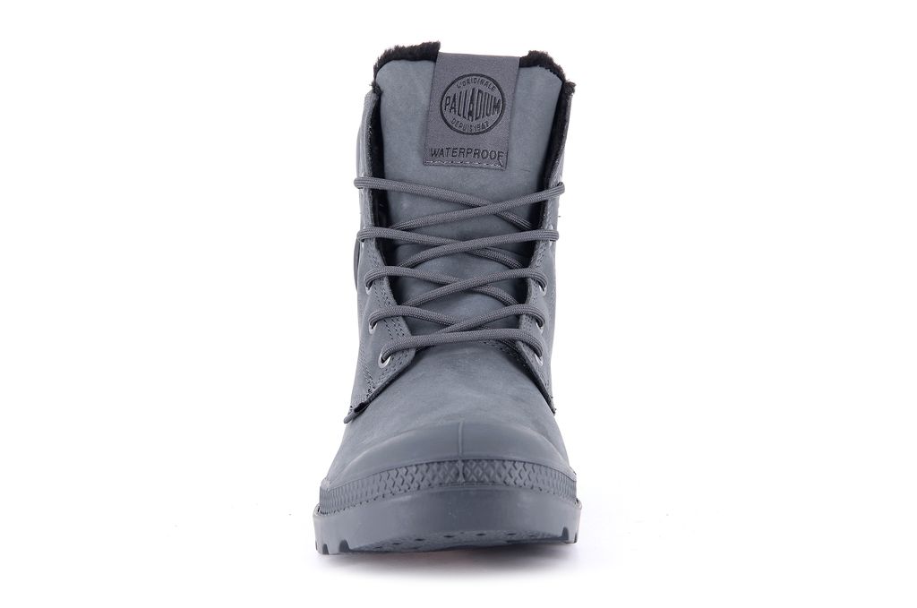 Palladium Pampa Sport Cuff Wps Bot Kadın Koyu Gri | 42710MNUJ