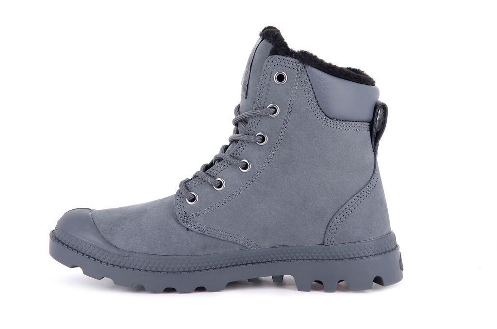 Palladium Pampa Sport Cuff Wps Bot Kadın Koyu Gri | 42710MNUJ