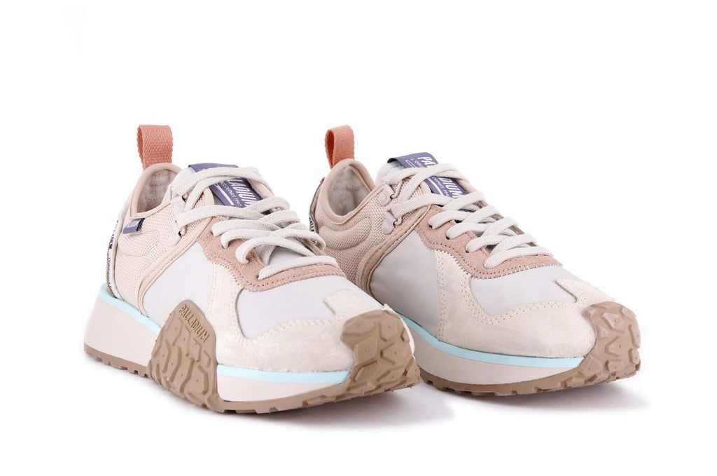 Palladium Troop Runner Spor Ayakkabı Çocuk Beyaz Krema | 61834GUZQ